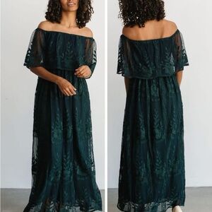 Dark green Baltic Born Off-Shoulder Lace Dress